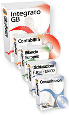 Integrato GB contabilit&agrave; bilancio dichiarazione redditi