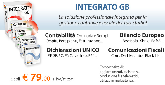 Integrato GB Contabilita Bilancio cee Unico 2012