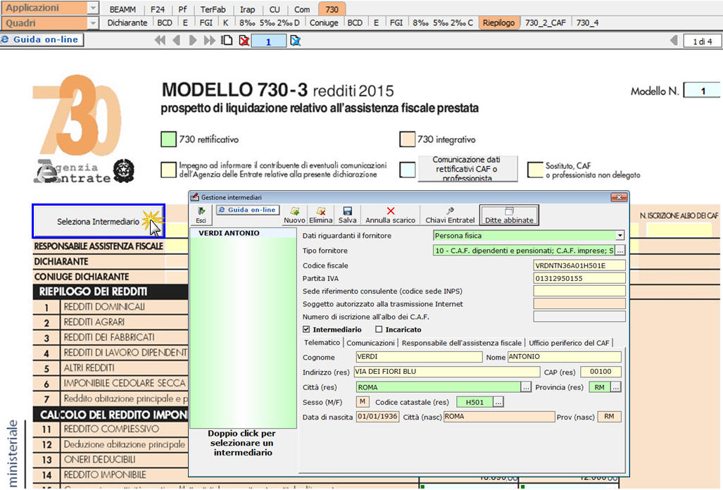 Modello 730 Prospetto Di Liquidazione