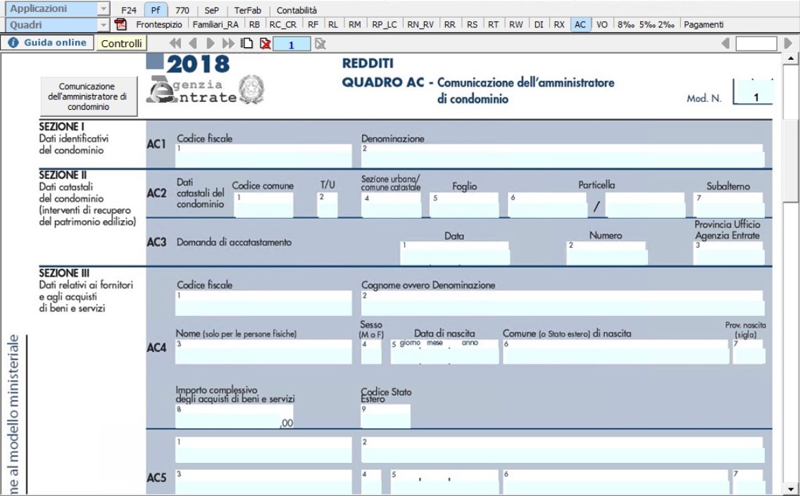 Quadro Ac 2018 E Quadro K Compilazione Obbligatoria Per L