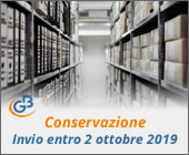 Conservazione 2018: invio entro il 2 ottobre 2019