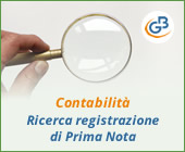 Contabilità: ricerca registrazione di Prima Nota