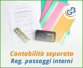 Contabilità separata: registrazione passaggi interni