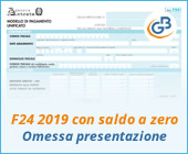 F24 2019 con saldo a zero: omessa presentazione