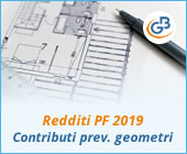 Redditi PF 2019: contributi previdenziali geometri